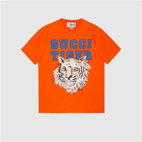 gucci tiger shirt orange|Gucci year of the tiger.